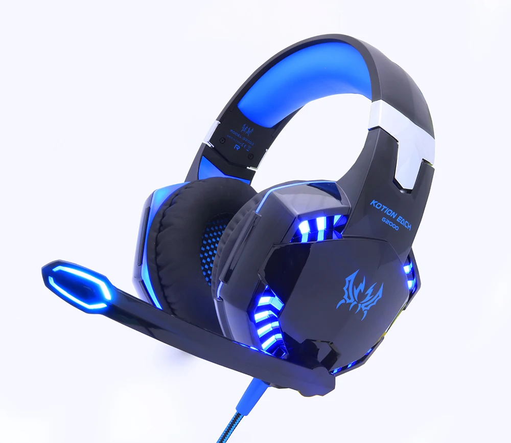 KOTION каждый Gaming Headset игра наушники глубокий бас стерео наушники с светодиодный свет микрофон для портативных ПК PS4 Xbox