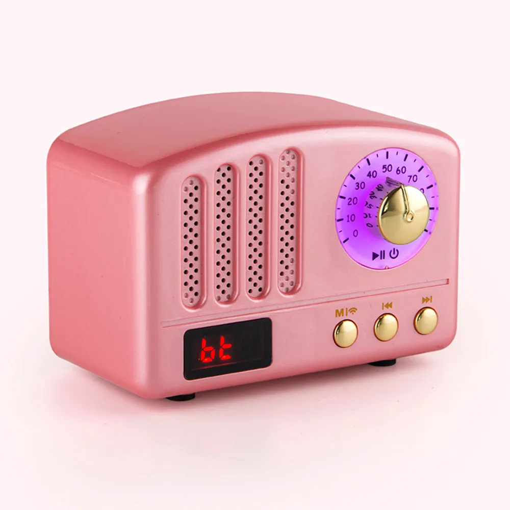 Чистый звук Качество беспроводной радио Волшебный фонарь полная функция Ретро штекер динамик высокое качество звук стерео FM динамик#10
