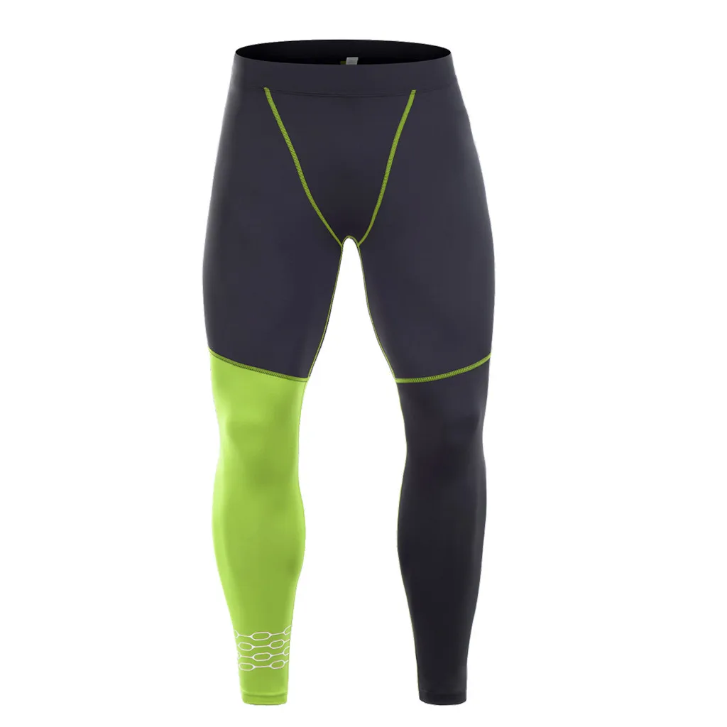 Мужские флисовые тепловые штаны для велоспорта, велосипедные уличные спортивные колготки, многоцветные уличные штаны для фитнеса, брюки, зеленый серый синий - Цвет: Green