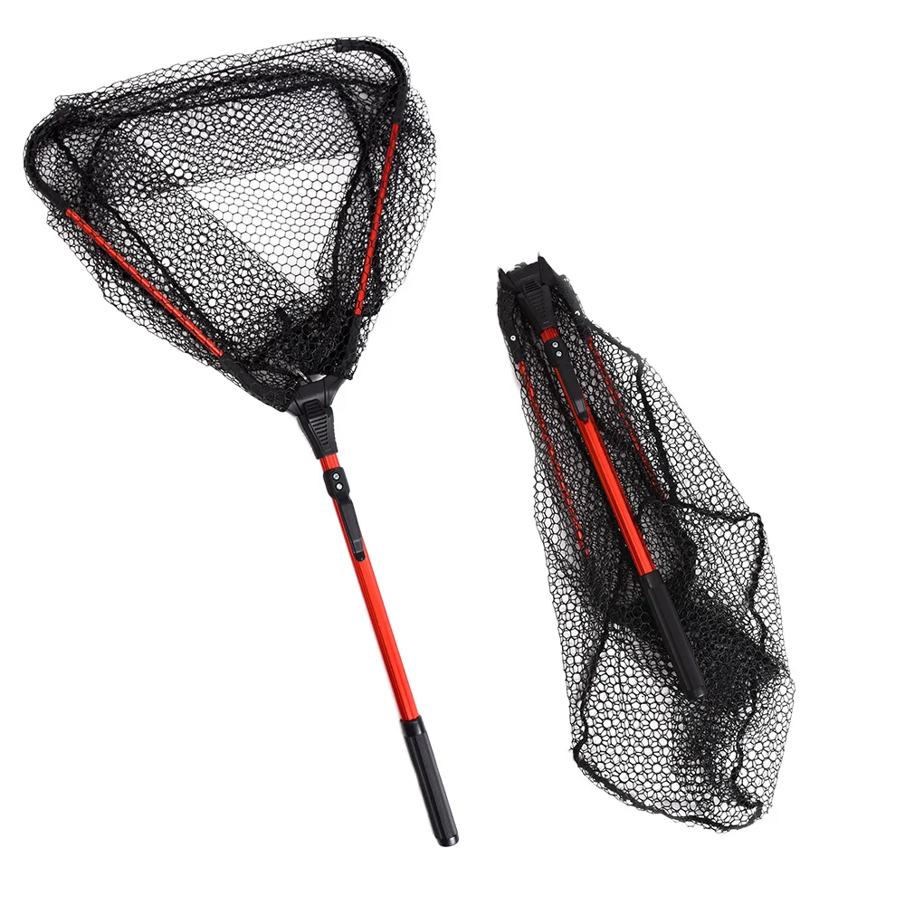 Tragbare Nylon Faltbar Fischerei Kescher Fischernetz Angeln Kescher