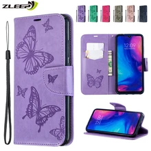 3D бабочка чехол-портмоне с откидной крышкой чехол для Xiaomi mi 9T CC9 Note10 Red mi 7A 6A 8A 6 Note 8, 8, 7, K20 Pro кожаный держатель для карт Coque