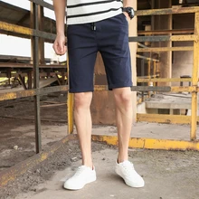 Хорошее качество Лето Новые поступления мужчин хлопка Шорты homme пляж slim fit льняные бермуды masculina joggers623