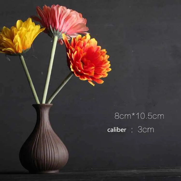 Домашний декор грубая керамика вазы стиль ретро цветок искусство украшение для домашней мебели Ge печи ваза - Цвет: 4