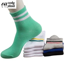 Для женщин хлопковые носки модные носки с двумя полосками Женская мода носки каждодневные удобные женские Бизнес носки 5 пар/лот = 10 шт