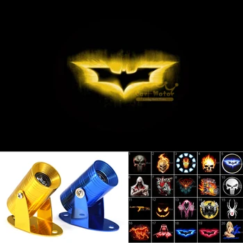 

3D Yellow Batman Logo Motorcycle Ghost Shadow Spotlight Laser Projector LED Logo Light