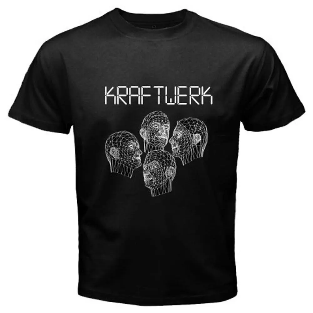 Kraftwerk Musique non Stop роботы человека синтезатор поп мужская черная футболка Размеры