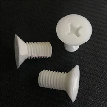 

20pcs M6 PP Countersunk head Phillips screw preservative Plastic Cross flat heads Acid and alkali resistant screws 10-60mm Long