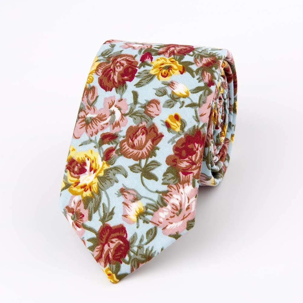 

6.5cm Mens Casual Floral Tie Slim Gravata Corbatas Business Suit Neckties Bow Ties for Women/Men Wedding Cravat
