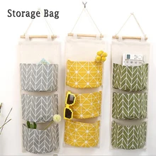 Vintage Pocket Muur Opknoping Opbergzakken Katoen Linnen Closet Diversen Opslag Zakken Home Decor Opknoping Organisator
