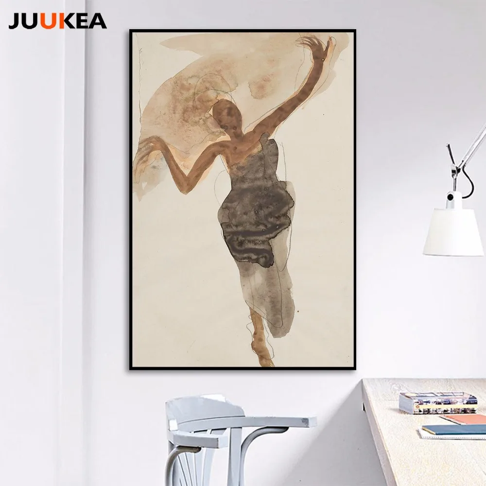 WatercolorLineSketchBodyDynamicDrawingsbyAugusteRodinCanvas