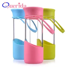 Креативная стеклянная чашка со смайликом ярких цветов, однослойная герметизация с веревкой, фруктовый сок, чашка для воды, студенческие индивидуальные подарки