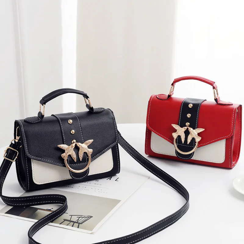 

British Fashion Simple Small Square Bag Women's Designer Handbag 2019 High-quality PU Leather Chain Woman Flap Messenger Bag
