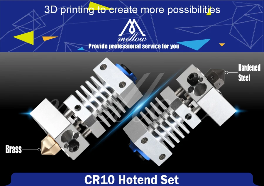 Mellow Upgrade CR10 цельнометаллический Hotend экструдер комплект гибкий титановый Тепловой разрыв для Creality CR-10 CR-10S микро Швейцарский 3D-принтер