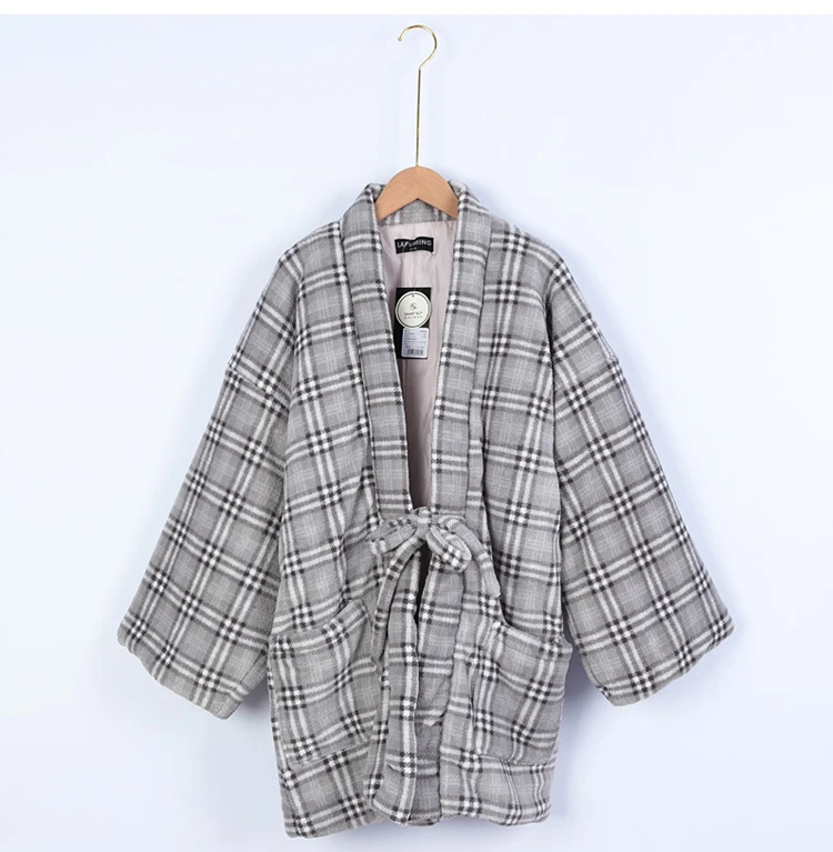 Estilo japonês masculino quimono haori inverno grosso