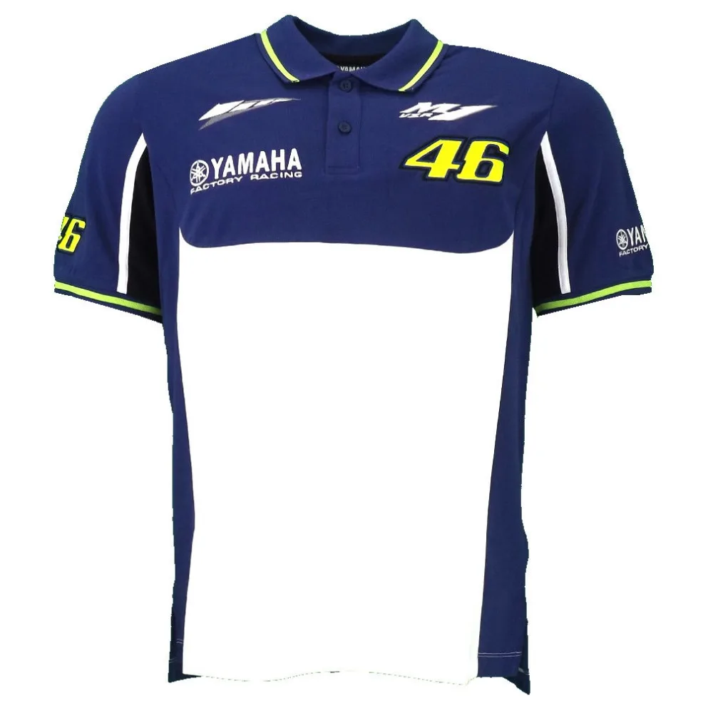 Free shipping 2016 Valentino Rossi for Yamaha m1 VR46 Moto GP 100 Cotton Polo T Shirt