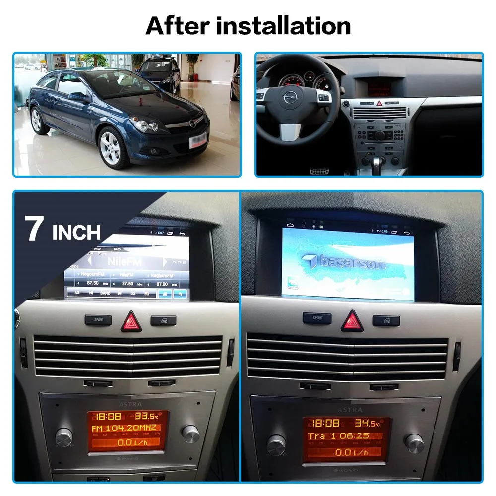 Aotsr Android 7,1 gps навигация автомобиля нет dvd-плеер для Opel Astra H 2006-2012 магнитофон стерео 2 DIN радио головное устройство