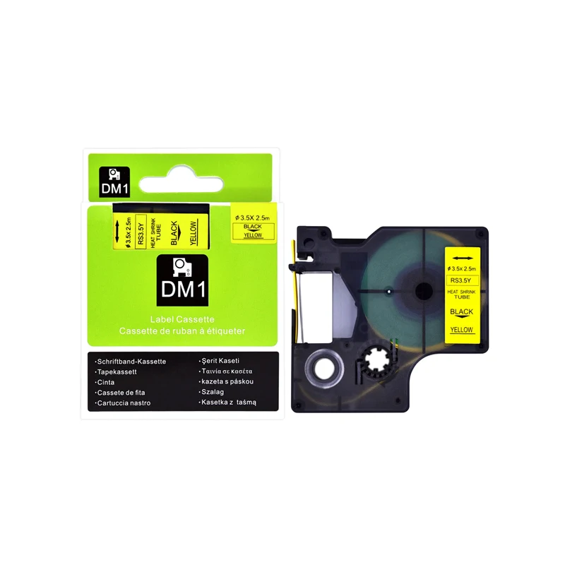 

1PCS PUTY RS3.5Y Black on Yellow 6mm*2.5M commpatible for Dymo label printers