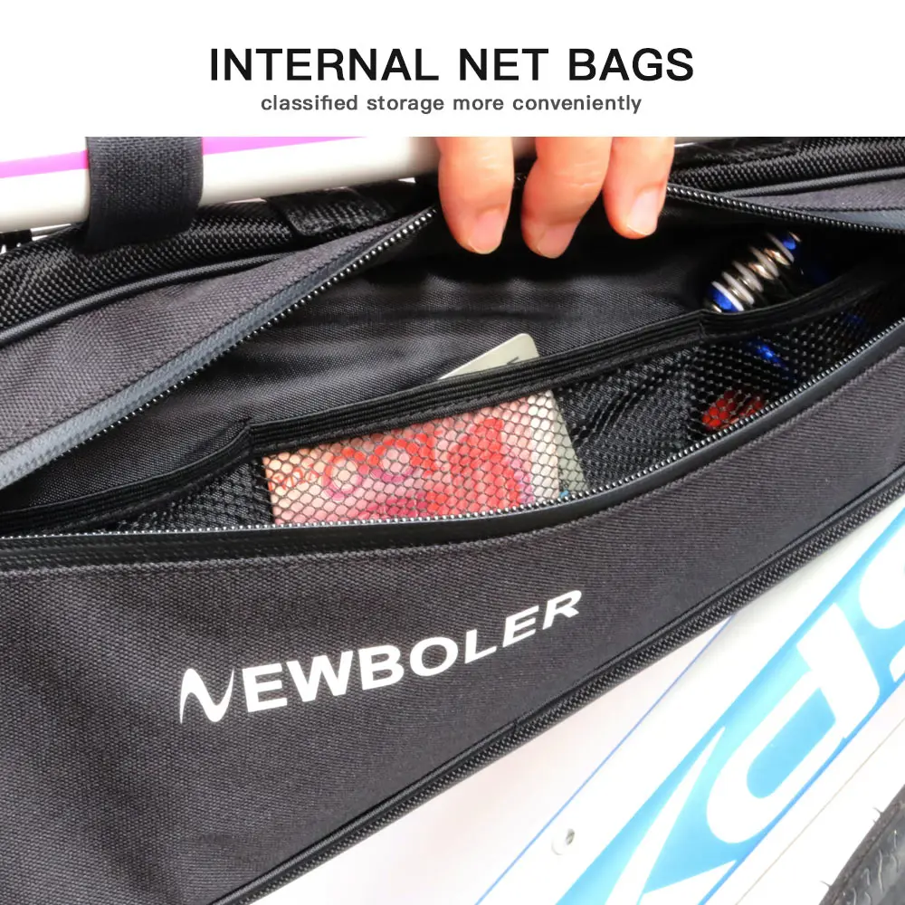 Excellent 2018 NEWBOLER Large Size Bicycle Triangle Bag Bike Frame Front Tube Bag Waterproof Cycling Bag Pannier Tool Bag Accessories 3