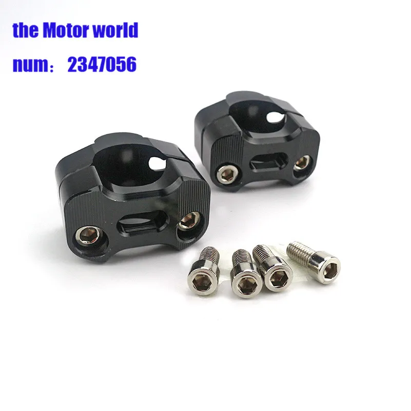 Pair 1 1/8" CNC Aluminum Motorcycle Handlebar Risers 28mm Adjustable Fat Bar Clamps Universal