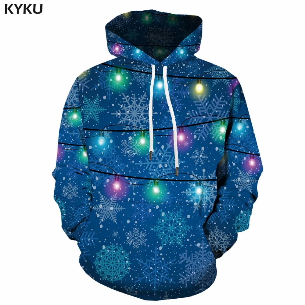 KYKU Christmas Hoodies Women Snowflake Japanese Harajuku Female Xmas Ladies Hoody Blue Woman Clothes Casual Sweatshirts KYKU Christmas Hoodies Women Snowflake Japanese Harajuku Female Xmas Ladies Hoody Blue Woman Clothes Casual Sweatshirts
