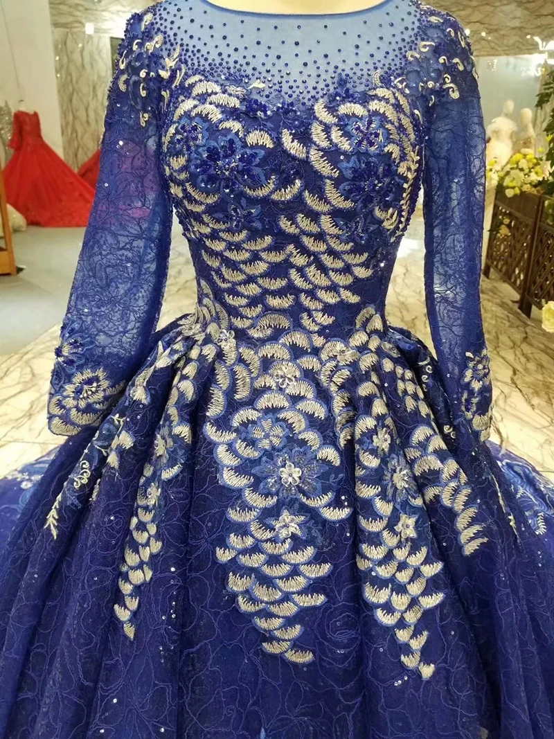 LSS336 blue evening dresses long o-neck long sleeves ladies party dresses elegant muslim women occasion dress 2019 free shipping LSS336 blue evening dresses long o-neck long sleeves ladies party dresses elegant muslim women occasion dress 2019 free shipping