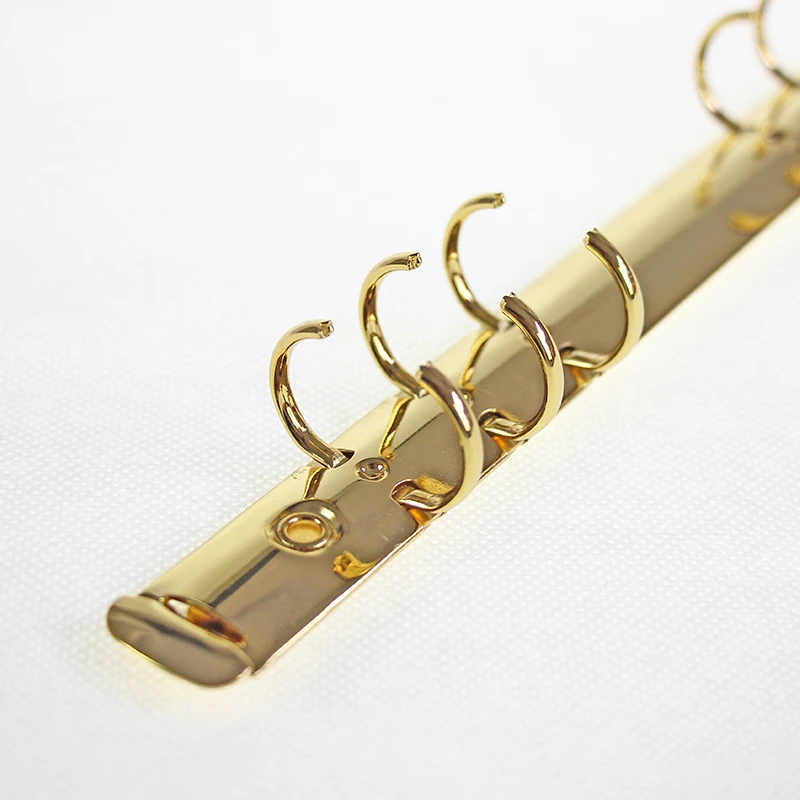 1Pc A7 2 Holes Gold Metal Spiral Binder Stainless Steel Binder File Folder Clip Loose-leaf Ring Clip Notebook Diary