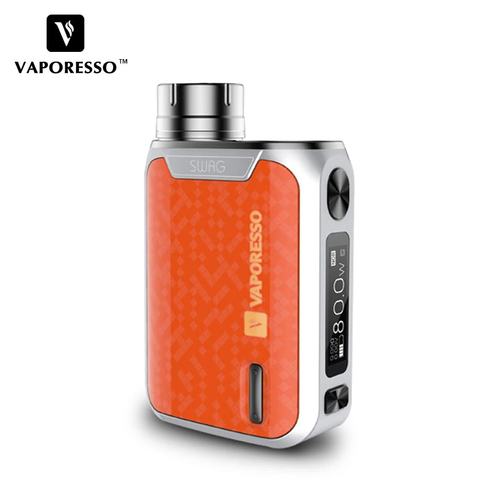 Vaporesso Swag 2 TC бокс мод 80 Вт 0,91 дюймов экран Vape мод подходит PE SE NRG SE танк атомайзер VS Swag электронная сигарета мод - Цвет: swag mod orange