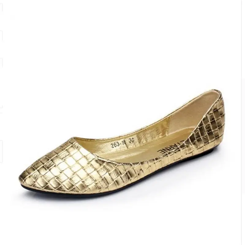 2016 New Soft Leather Flats Gold Fashion High 2016 new soft leather flats gold fashion high