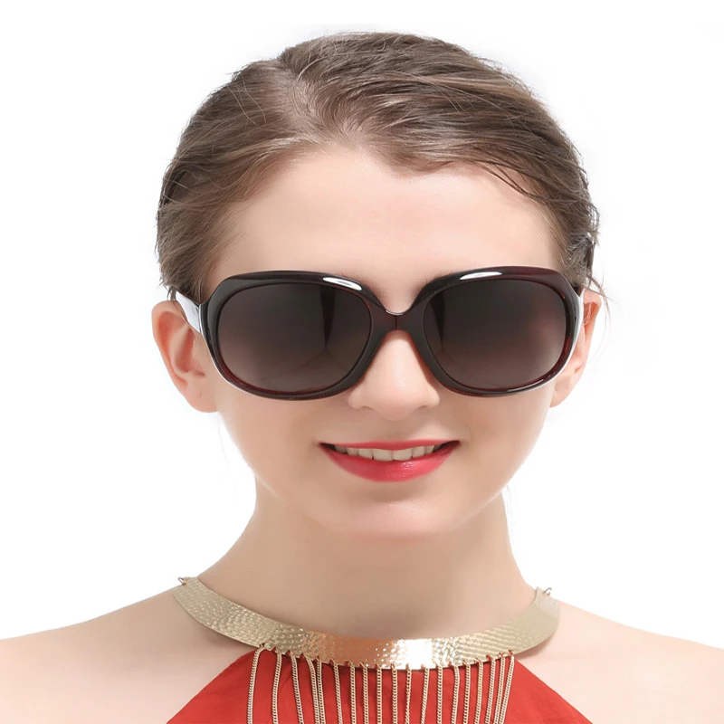 Поляризованные водительские очки женские модные большие солнцезащитные очки