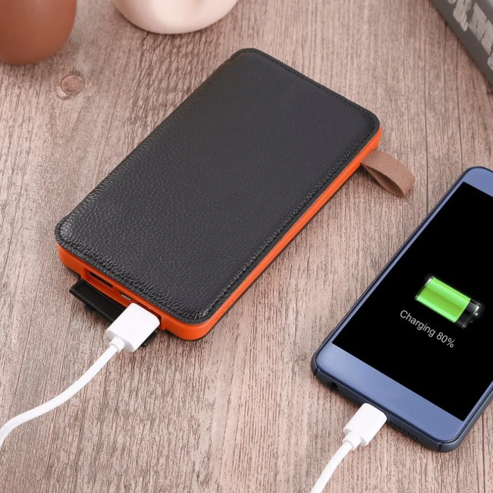 Solar Power Bank 30000mAh Waterproof Powerbank Charger Doubled Fold Portable Power Source With Camping Light For Mobile Phone
