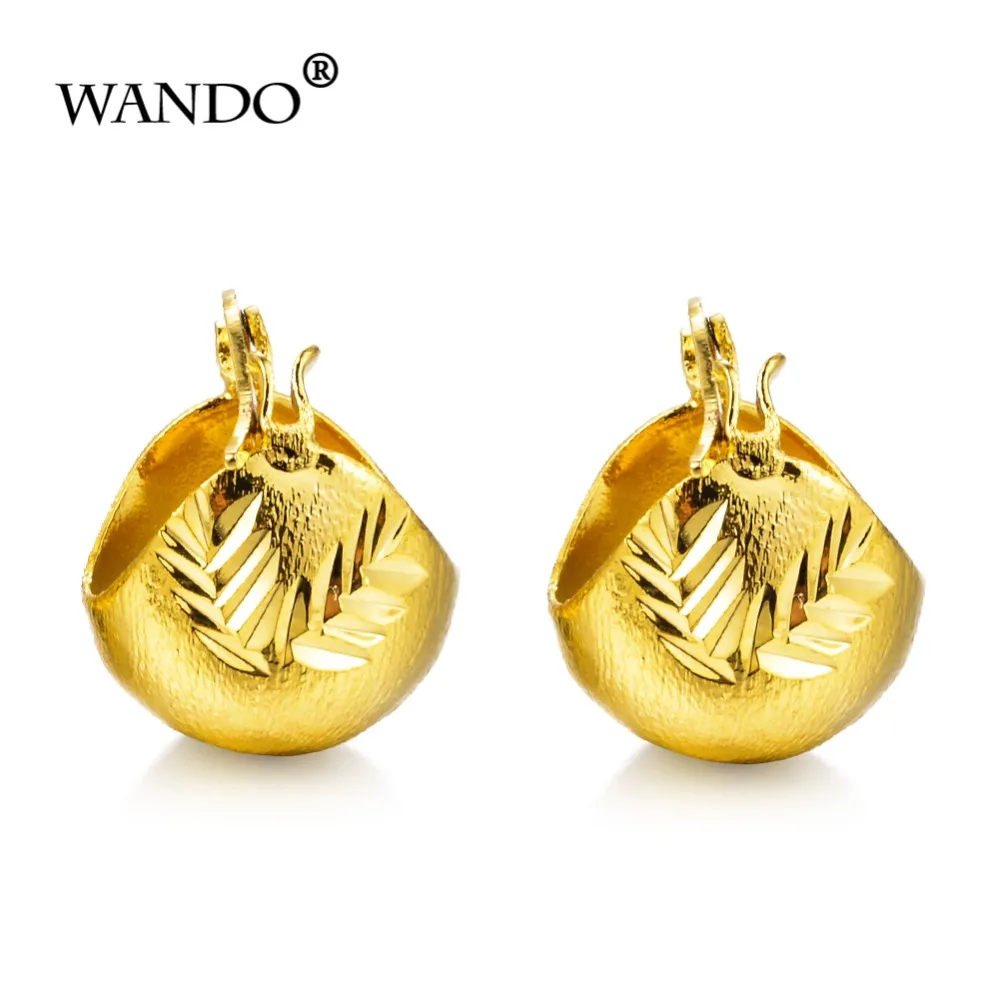 WANDO Винтажные серьги модные ювелирные украшения 18 К золото заполненный
