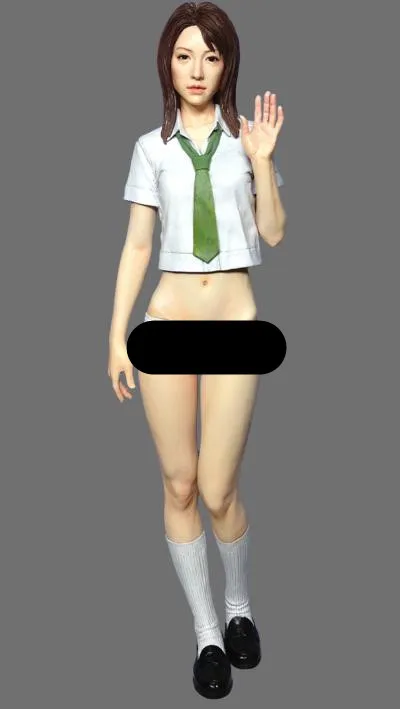 

1/12 Resin Figure Model Kits GK Greeting girl(543) Unassambled Unpainted