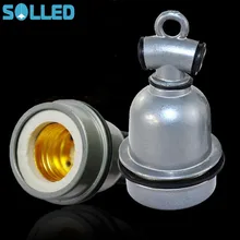 SOLLED E27 алюминиевый Ретро держатель лампы керамический тепловой Винт лампа цоколь винтажный потолочный светильник адаптер