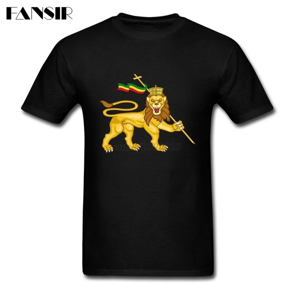 2019 Latest Shirt Men's Custom Cotton Short Sleeve Lion Of Judah Guys