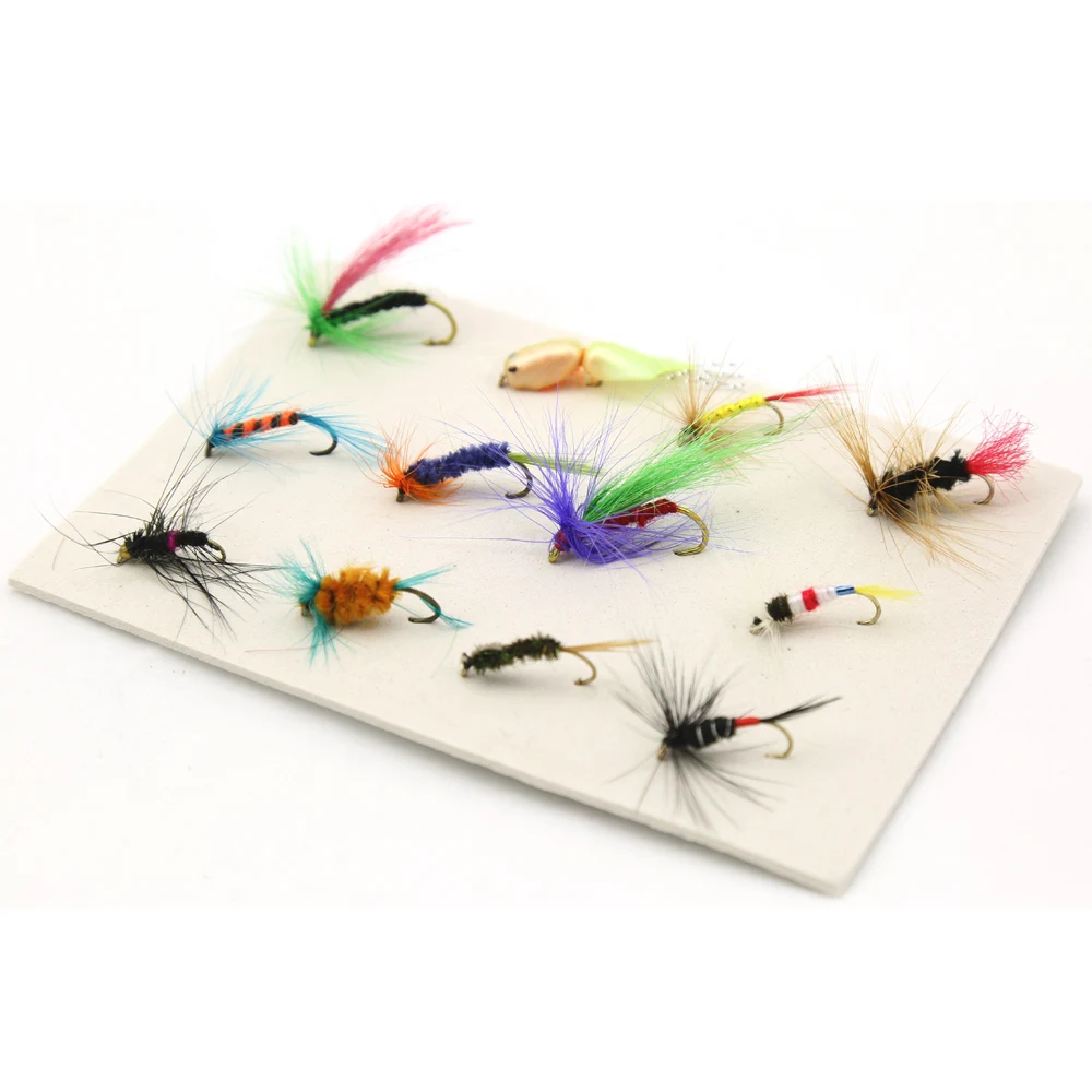 12pcs Fly fishing Lure kit Treble Hook Hard Fly Fish Lure Pesca Fly
