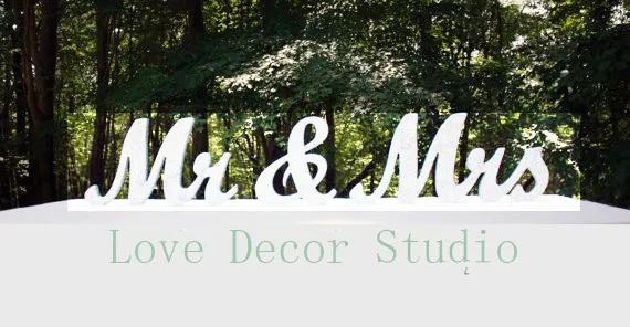 8" Wooden pvc Mr and Mrs Wedding sign, Wedding Decor, Wedding, Mr& Mrs wedding decoration MR&MRS letters