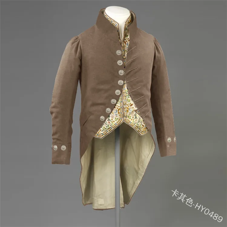 

Men plus size 5xl Gothic Lapel Jacket Victorian Swallow-Tailed Punk Coat Retro Medieval Prince Long Sleeve Tailcoat costume