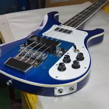 Shelly магазин на заказ синий RK 4003 бас 4 струны Рик 2 гнезда белый Привязка электрический бас гитары музыкальный инструмент магазин