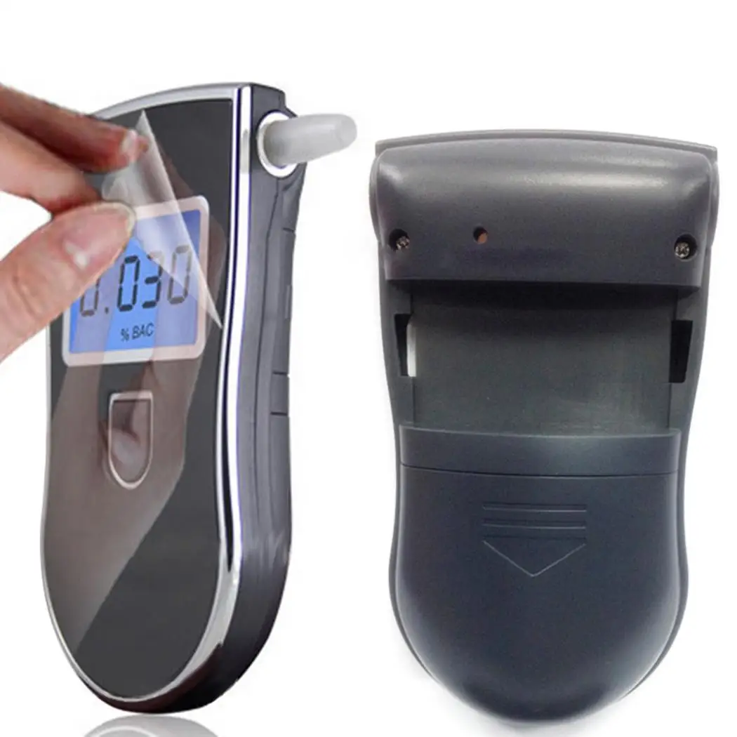الرقمية LCD الشرطة الكحول التنفس اختبار الكحول الأزرق الخلفية 3 أرقام شاشة اختبار محلل كاشف
