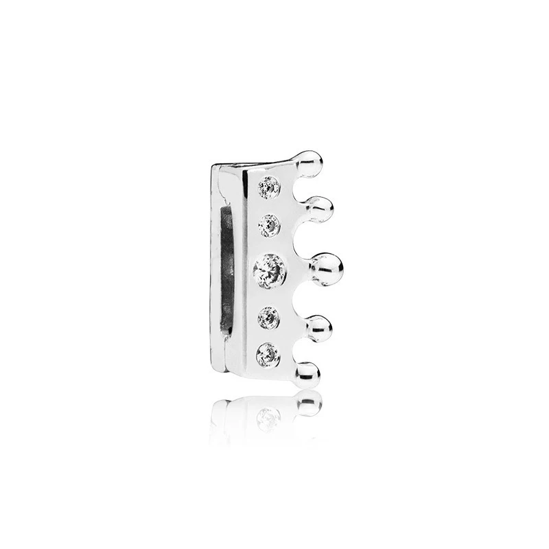 

2018 Authentic 925 Sterling Silver Bead Reflexions Crown Clip Charm Fit Original Women Pandora Bracelet Bangle Gift DIY Jewelry