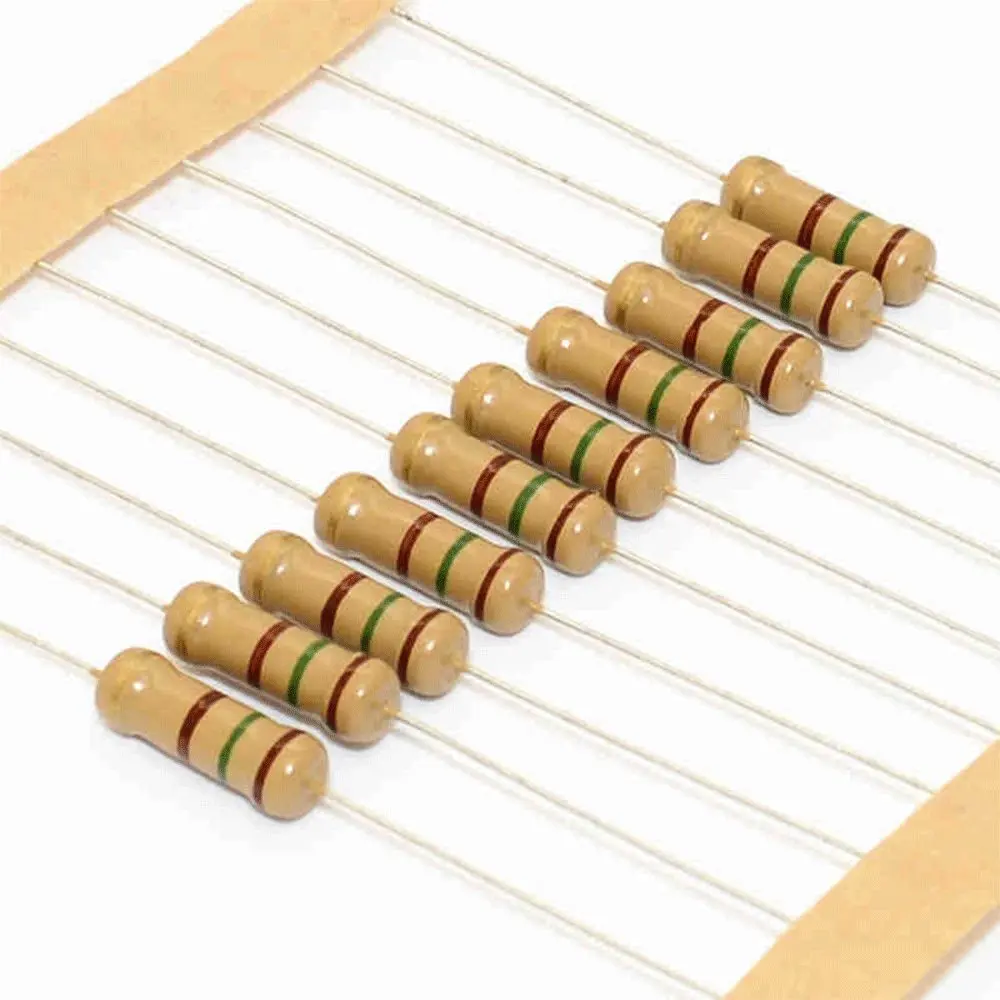 600 шт 1 Ом-3 м Ом 1/2 Вт Сопротивление углеродистой пленки ...