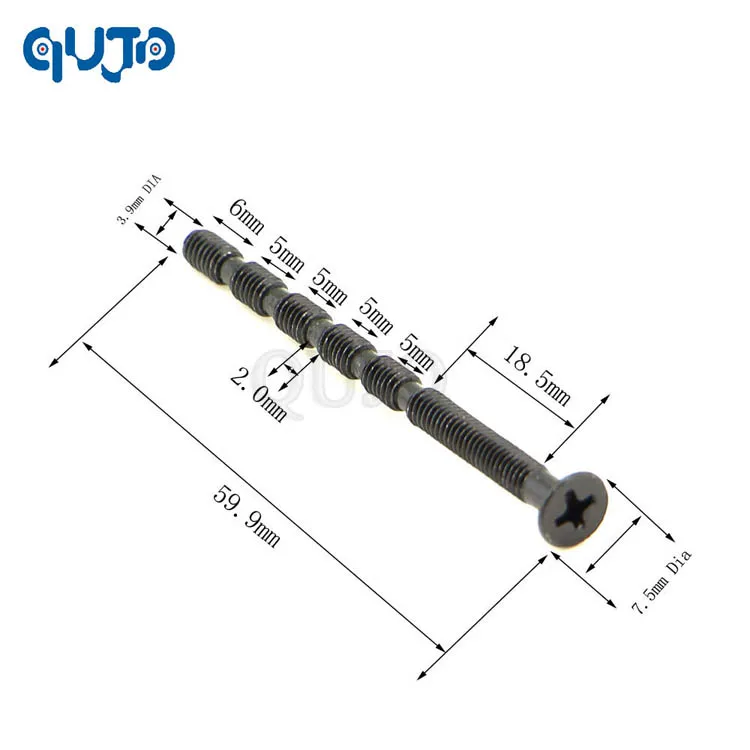 black screw size 
