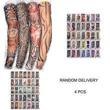 4 шт. или 8 шт., новые модные рукава для татуировки, теплые Рукава для рук, унисекс, УФ-защита, для улицы, временные фальшивые татуировки, рукава для рук, теплые Рукава