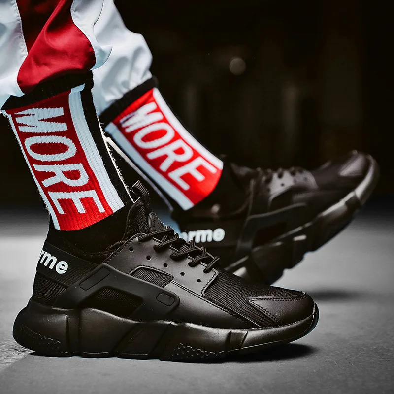 

Men's Shoes ALL Black Zapatos De Hombre Summer Breathable Casual Shoes Men Sneakers Tennis Trainer Tenis Masculino Zapatillas