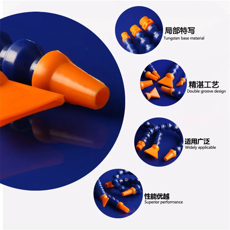 2/3/4" Universal Joint Flexible Oil Cooling Hose Light Plastic Round Nozzle Water Oil Pipes For Water Cooling 5pcs/lot plumbing hose