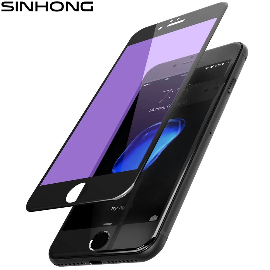 Анти Blue Ray 3D полный охват закаленное Стекло матовая крышка для iPhone 6 6S 7 Plus + S экран