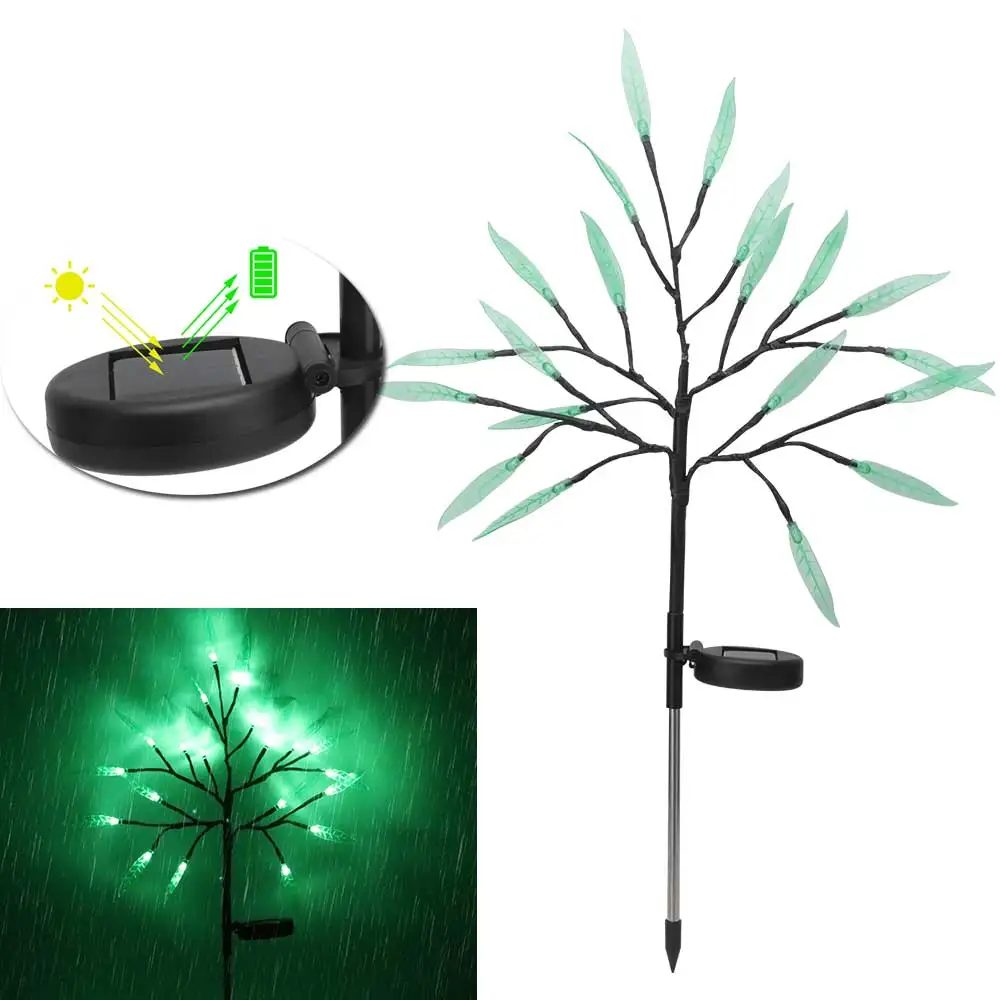 Garden Solar Power Light LED Tree Light 20 green LED lamp beads Light control 3 Mode Outdoor
