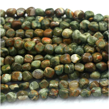 

Discount Wholesale Natural Green Yellow Rhyolite Jasper Nugget Loose Beads Free Form Beads Fit Jewelry 15" 03974