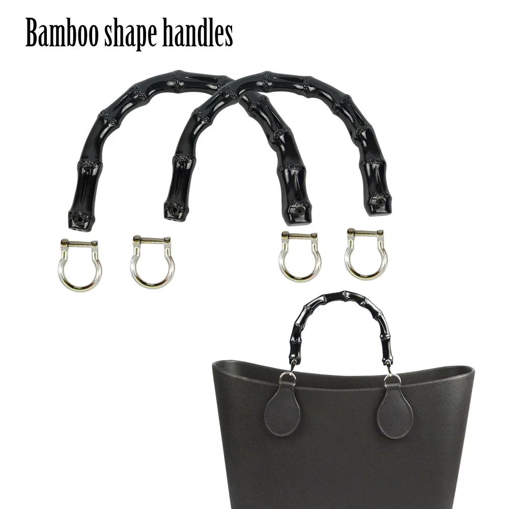 Us 11 5 9 Off 2019 New 1 Pair Bamboo Shape Plastic Handles For Classic Mini O Bag Women Handbag Handle Obag Basket Moon In