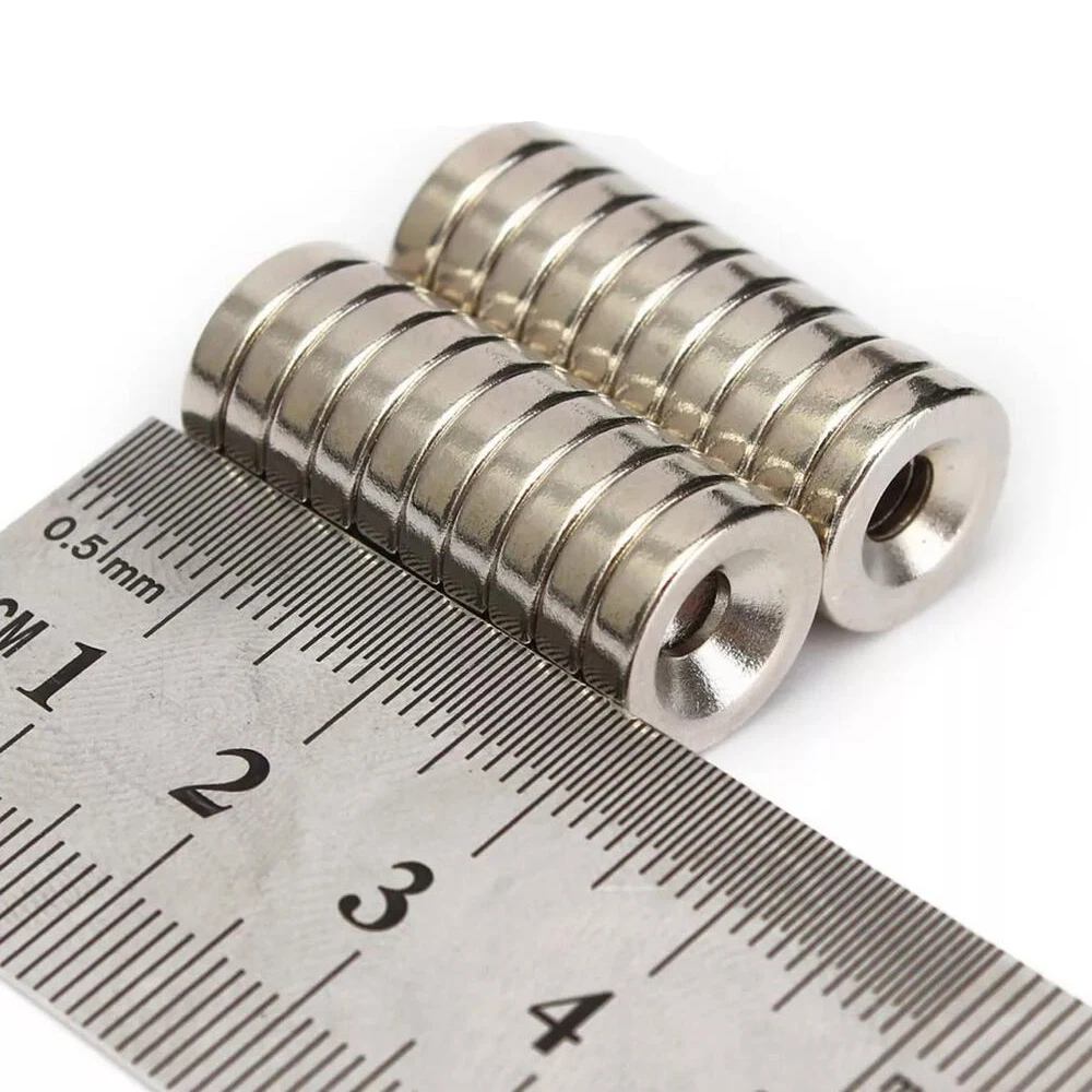 20 шт. 12x3 мм потайной неодимовое магнитное кольцо отверстие 4 мм маленький круглый N5 постоянный супер сильный, мощный магнитный магнит диск